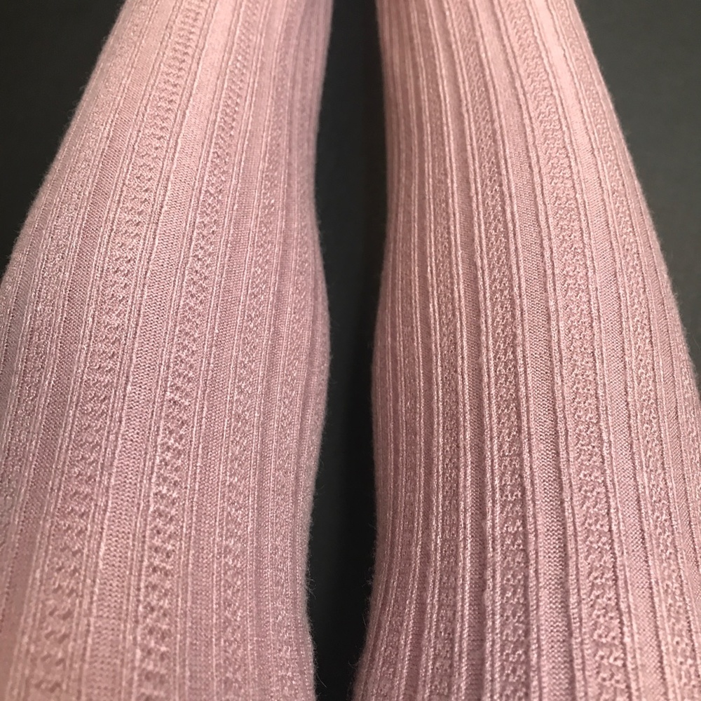 Handmade Long Purple Knit Leg Warmers Sweater Knee Socks Thigh Highs Leggings - Picture 4 of 5